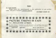 Kodak advertisement for the Bulls-Eye Camera
