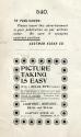 Kodak advertisement for the Bulls-Eye Camera