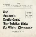Kodak advertisement for Eastman's Double-Coated Non-Halation Plates for winter photography