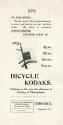 Advertisement for Cartridge Kodak Cameras for bicycles