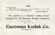 Advertisement for Kodak cameras