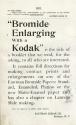 Kodak advertisement for Eastman's Bromide Papers