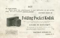 Advertisement for the Folding Pocket Kodak Camera