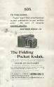 Advertisement for the Folding Pocket Kodak Camera