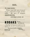 Advertisement for Kodak Cameras