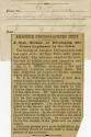 Newspaper article regarding the Society of Amateur Photographers & demonstration by Gus Milburn