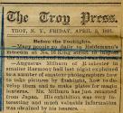 Newspaper article regarding demonstration given by Gus Milburn