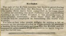 Magazine article regarding the popularity of Kodak and the establishment of Kodak Park