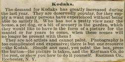 Magazine article regarding the popularity of Kodak photography