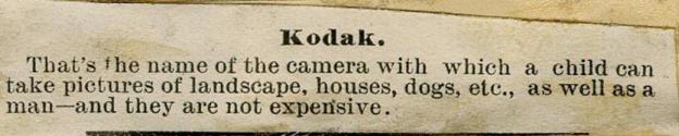 Magazine clipping regarding the popularity of Kodak photography