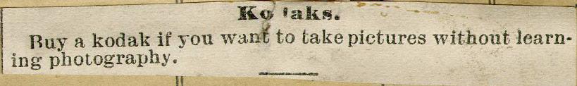 Magazine clipping promoting Kodak photography