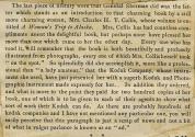 Magazine article regarding Septima Collis's book entitled "A Woman's Trip to Alaska"