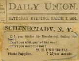 W. E. Underhill Photo Supplies advertisement for Kodak cameras