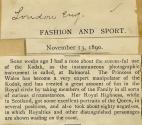 Magazine article regarding the Princess of Wales & her Kodak camera