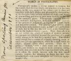 Magazine article regarding women in Photography & the Kodak Camera