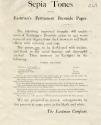 Advertisement for sepia tones on Eastman's Permanent Bromide Paper