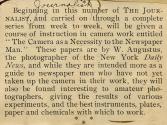 Article regarding photojournalism and photography course