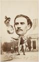 [Self-portrait in caricature]