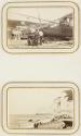 [Page 26: Chalk cliff, boats, people, and beach, Étretat, France]
