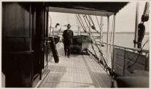 George Eastman on deck of yacht, Labrador Trip