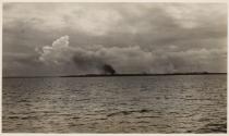 Smoke rising from shore, Labrador Trip