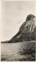 Mountain formation beside shore, Labrador Trip