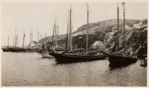 Sailing vessels in small harbor, Labrador Trip