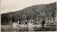 Fishing companions in canoe, Labrador Trip