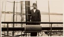 Man on boat, Labrador Trip