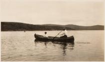 Couple in canoe, Labrador Trip