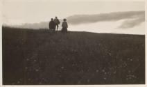 Camping companions on hill, Labrador Trip