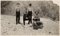 Men on rocky beach, Labrador Trip