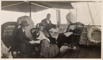 George Eastman & people on deck of yacht, Labrador Trip