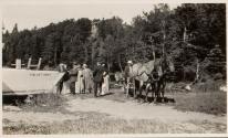 Party by horse drawn buggy, Labrador Trip