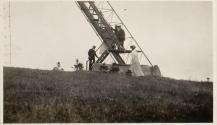 People climbing stairs of lookout tower, Labrador Trip