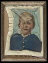 Color (tinted) image of George Eastman, age three, from daguerrotype