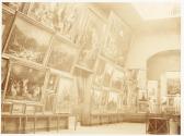 [Paintings on display]