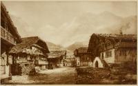 [Louis-Jacques-Mandé Daguerre's drawing Le village d'Unterseen en Suisse, 1826]