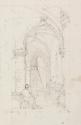 [Seated figure by hall and staircase]