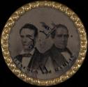 [Lincoln and Hamlin presidential campaign button]