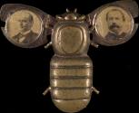 [Gold bug lapel pin (William McKinley and Garret A. Hobart)]