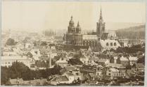 [Cityscape with church]