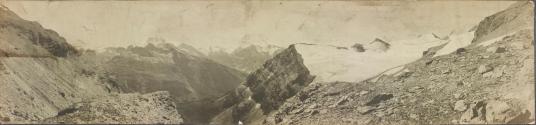 [Panoramic mountain view]