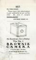 Kodak advertisement for the No. 1 Brownie Camera