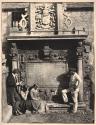 [David Octavius Hill, his nieces the Misses Watson, and an unknown man at the Dennistoun Monument in Greyfriars Churchyard]]