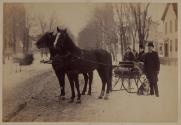 [Horse-drawn sled with passengers]