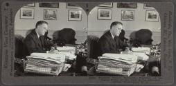Franklin Delano Roosevelt, President of the United States, at His Desk in the Executive Offices, Washington, D.C.
