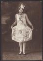 [Elizabeth wearing costume in which she won second prize in Advertising Ball of Women’s Club]