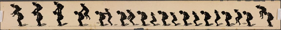 [Two figures playing leapfrog]