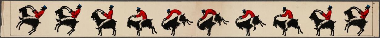 [Figure riding bucking goat]